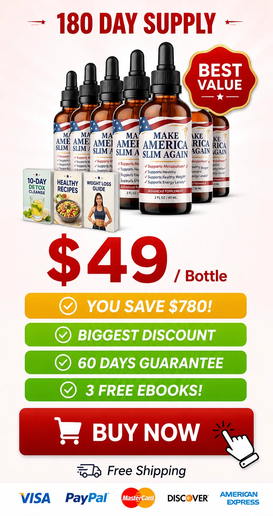 Order Make America Slim Again- 6 Bottles